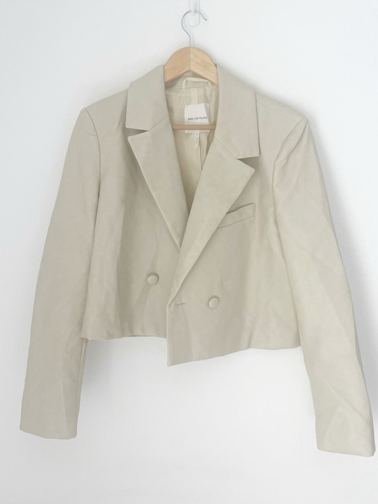 Avec Les Filles Jackets & Blazers - Avec Les Filles light cream cropped double-breasted blazer size large